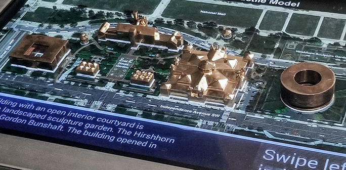 A tactile model of the Smithsonian complex.